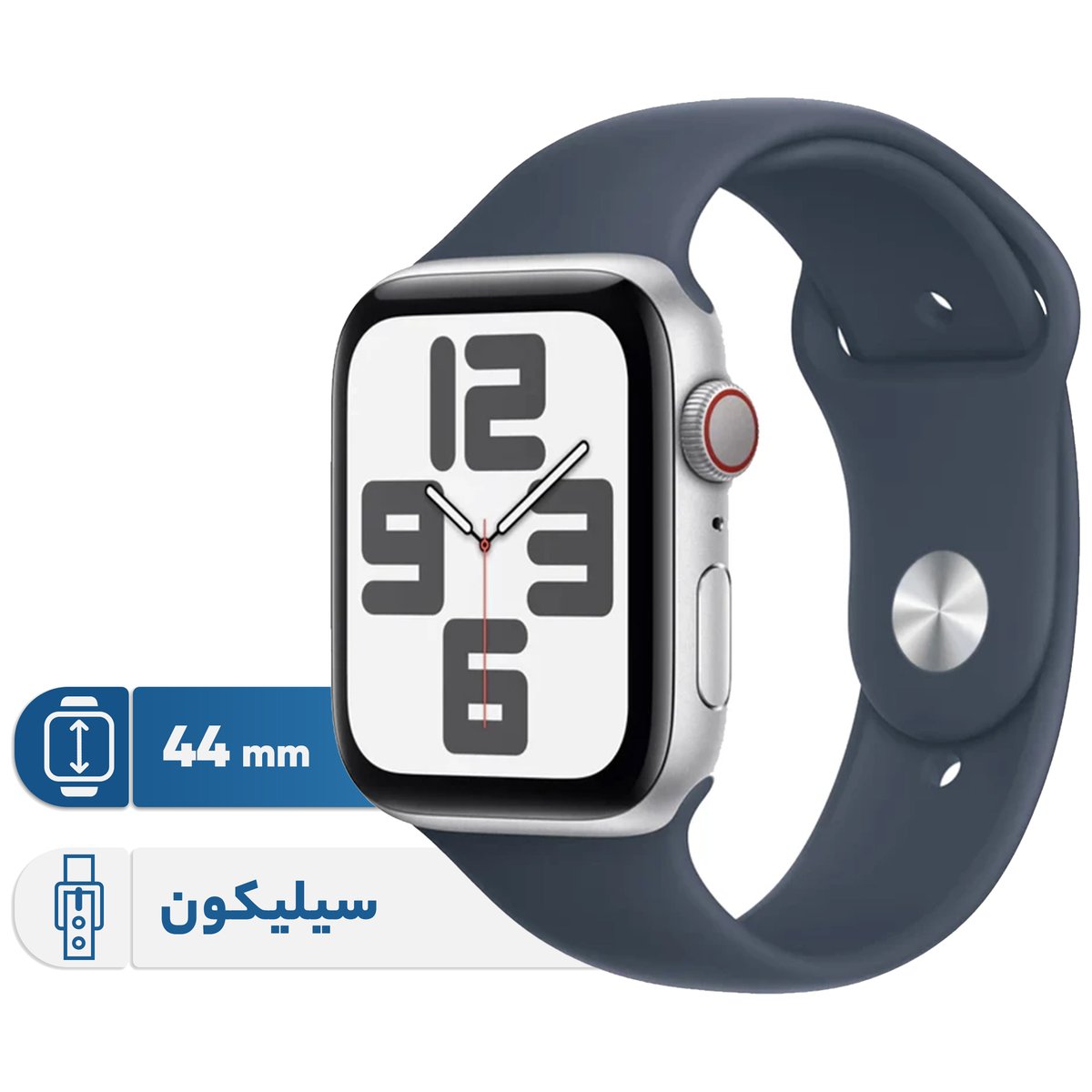 ساعت هوشمند ۴۴ میلی متری اپل مدل SE با بند پلی استر